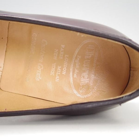 美品★チャーチ 85F/UK8.5【定価￥143,000-★コードバン仕様/KEATS 2】93ラスト/タッセルローファー/赤茶/メンズ/Church's★e722