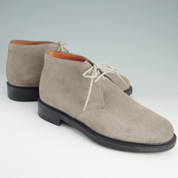 新品★(伊)サントーニ SIZE 5.5【★チャッカブーツ】スエード/薄茶/Santoni★e725