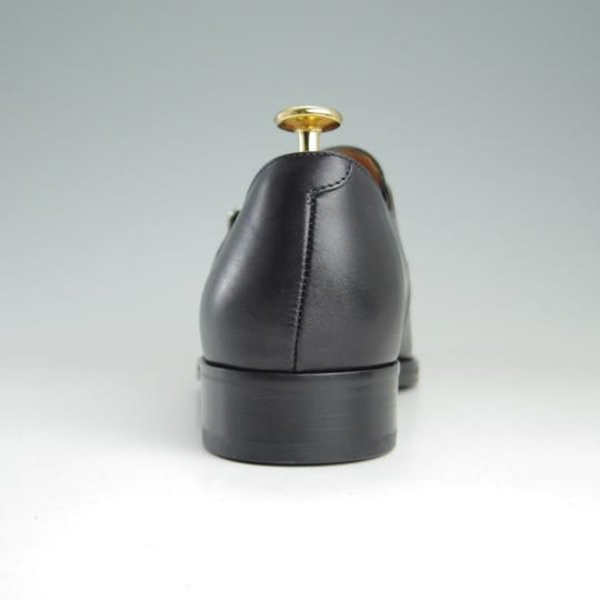 新品★(伊製)ラルフローレン UK6.5程度【ブラックラピド製法★モンクストラップ】カーフ/黒/メンズ/Ralph Lauren★e726