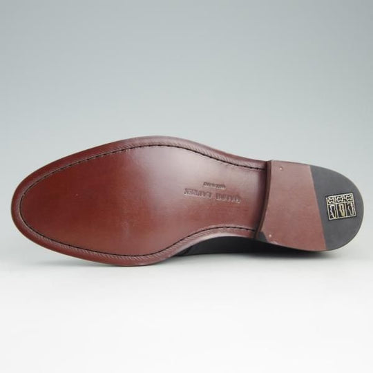 新品★(伊製)ラルフローレン UK6.5程度【ブラックラピド製法★モンクストラップ】カーフ/黒/メンズ/Ralph Lauren★e726