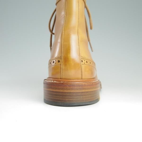 美品★トリッカーズ SIZE 6【★カントリーブーツ/Galosh】M7309/ロングウイング/カーフ/薄茶/メンズ/Tricker's★e727