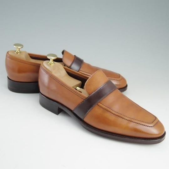 美品★(英)アルフレッド・サージェント UK6.5【貴重★(英)Kilgour別注/キルガー】フルストラップ/ローファー/茶/Alfred Sargent★e732