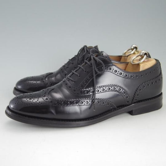 極上★チャーチ(レディース) SIZE 38【定価￥86,900-★バーウッド/BURWOOD W】ポリッシュドバインダーカーフ/黒/Church's★e734