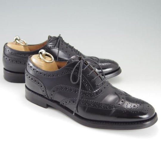 極上★チャーチ(レディース) SIZE 38【定価￥86,900-★バーウッド/BURWOOD W】ポリッシュドバインダーカーフ/黒/Church's★e734