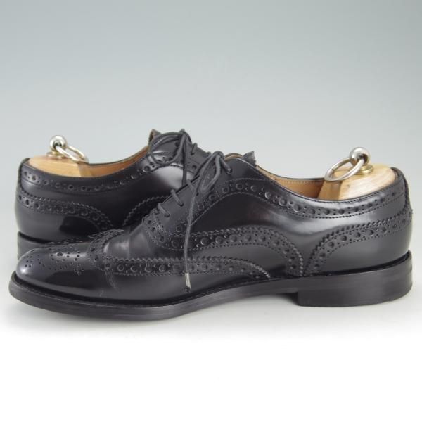 極上★チャーチ(レディース) SIZE 38【定価￥86,900-★バーウッド/BURWOOD W】ポリッシュドバインダーカーフ/黒/Church's★e734