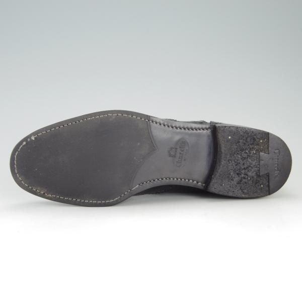 極上★チャーチ(レディース) SIZE 38【定価￥86,900-★バーウッド/BURWOOD W】ポリッシュドバインダーカーフ/黒/Church's★e734