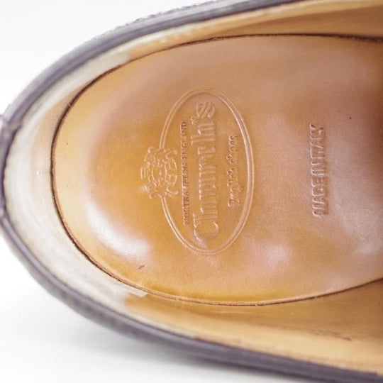 極上★チャーチ(レディース) SIZE 38【定価￥86,900-★バーウッド/BURWOOD W】ポリッシュドバインダーカーフ/黒/Church's★e734