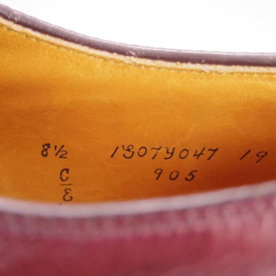 極上★オールデン 8.5E【貴重★パンチドキャップトゥ/905/ハンプトンラスト】カーフ/赤茶/メンズ/Alden★e735