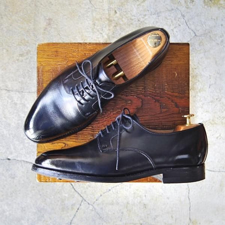 美品★ロイドフットウェア 8E【ダイナイトソール仕様★(英)BARKER製/バーカー】Vシリーズ/プレーントゥ/カーフ/黒/Lloyd Footwear★e738