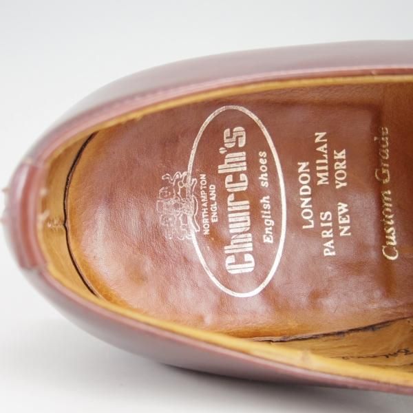 極上★チャーチ 75F/UK7.5【コンサル同仕様★73ラスト/BALMORAL】ストレートチップ/ポリッシュドバインダーカーフ/メンズ/Church's★e744