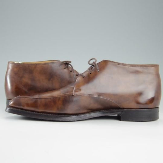 極美品★ジョンロブ 8.5E【ミュージアムカーフ仕様★チャッカブーツ/UPPINGHAM】1306ラスト/パリジャンブラウン/茶/JOHN LOBB★e746