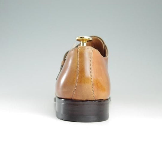 極美品★(スペイン製)マグナーニ SIZE 41【★ボロネーゼ製法/モンクストラップ】11010/カーフ/茶/メンズ/MAGNANNI★e747