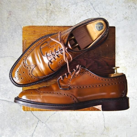 美品★チャーチ 80F/UK8【定価￥103,400-★GRAFTON/173ラスト】グラフトン/5都市ロゴ/フルブローグ/サンダルウッド/茶/Church's★e748