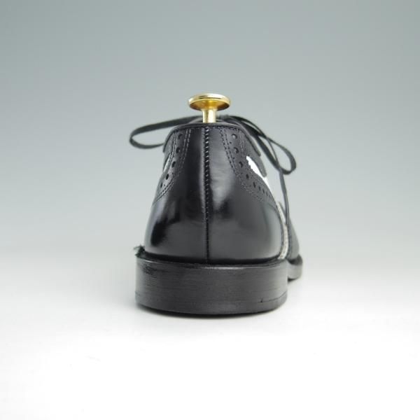 極美品★(米)アレンエドモンズ 8.5D【★スペクテイターシューズ/BroadStreet】フルブローグ/カーフ/黒×白/メンズ/ALLEN EDMONDS★e755