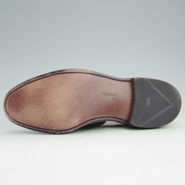 極美品★(米)アレンエドモンズ 8.5D【★スペクテイターシューズ/BroadStreet】フルブローグ/カーフ/黒×白/メンズ/ALLEN EDMONDS★e755