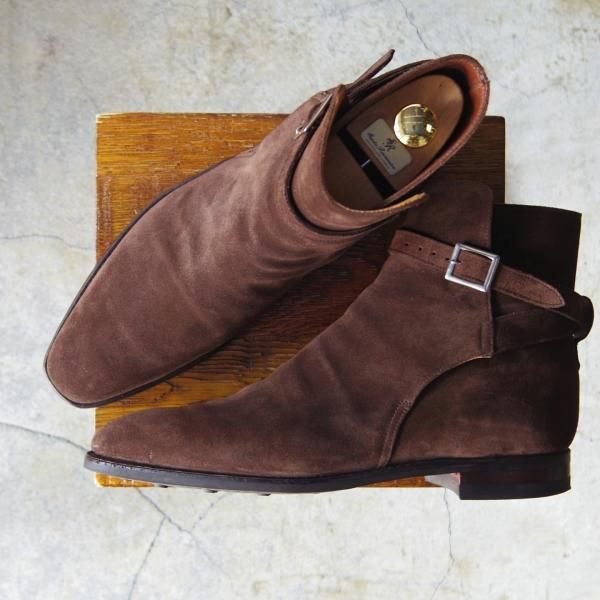 美品★クロケット&ジョーンズ 8.5D【ハンドグレードライン★ダイナイトソール仕様/BRIGSTOCK】ジョッパーブーツ/Crockett&Jones★e757