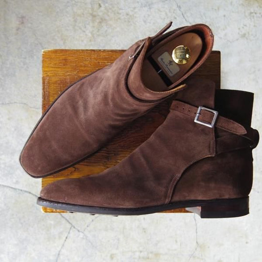 美品★クロケット&ジョーンズ 8.5D【ハンドグレードライン★ダイナイトソール仕様/BRIGSTOCK】ジョッパーブーツ/Crockett&Jones★e757