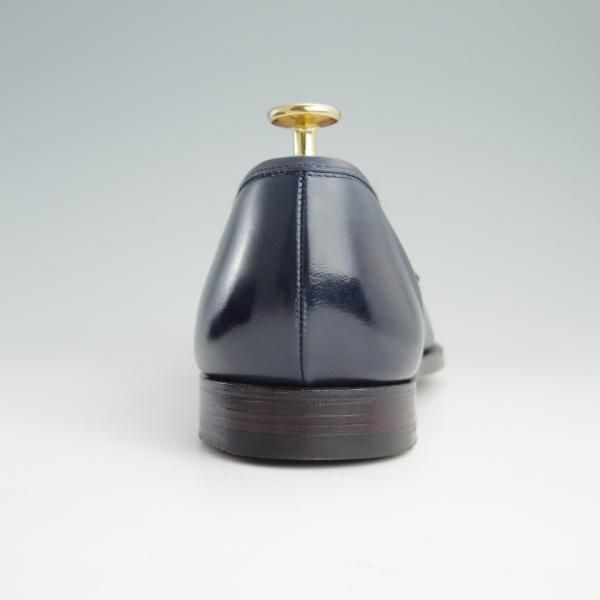 極美品★クロケット&ジョーンズ 7E【貴重★(英)ポールスミスコレクション別注/Paul Smith】コインローファー/紺/Crockett&Jones★e758