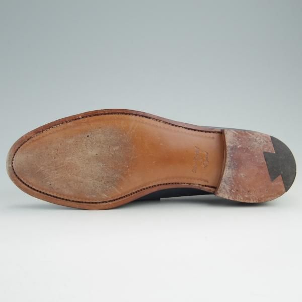 極美品★クロケット&ジョーンズ 7E【貴重★(英)ポールスミスコレクション別注/Paul Smith】コインローファー/紺/Crockett&Jones★e758