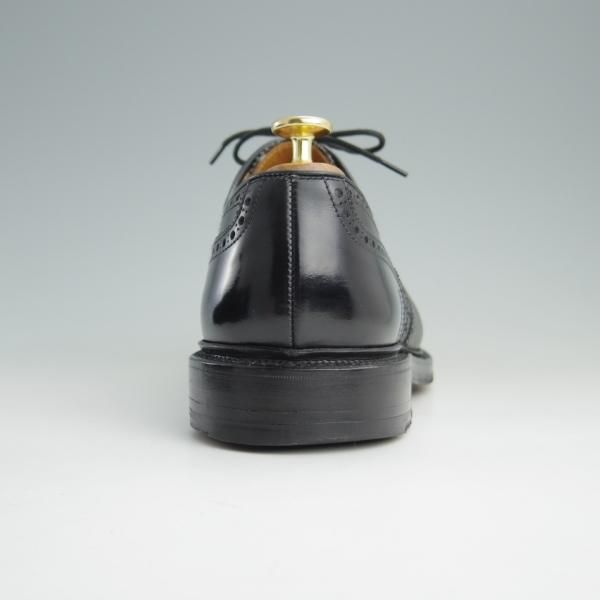 極上★クロケット&ジョーンズ UK8.5/US9E【★(米)ラルフローレン別注/POLO Ralph Lauren】フルブローグ/カーフ/黒/Crockett&Jones★e759