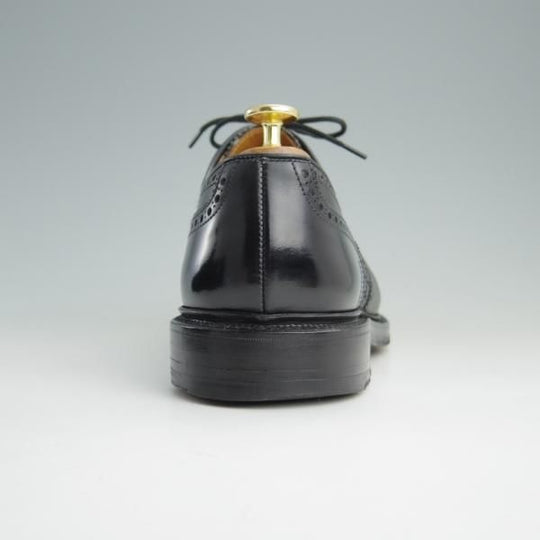 極上★クロケット&ジョーンズ UK8.5/US9E【★(米)ラルフローレン別注/POLO Ralph Lauren】フルブローグ/カーフ/黒/Crockett&Jones★e759