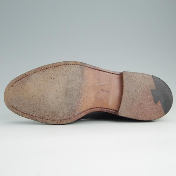 極上★クロケット&ジョーンズ UK8.5/US9E【★(米)ラルフローレン別注/POLO Ralph Lauren】フルブローグ/カーフ/黒/Crockett&Jones★e759