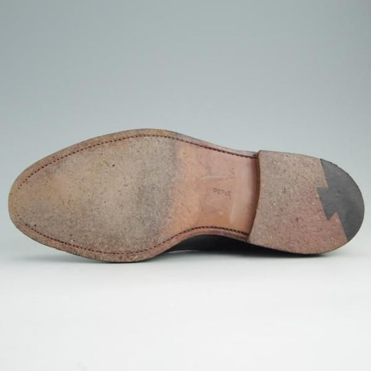 極上★クロケット&ジョーンズ UK8.5/US9E【★(米)ラルフローレン別注/POLO Ralph Lauren】フルブローグ/カーフ/黒/Crockett&Jones★e759