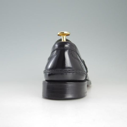 極美品★チャーチ 75F/UK7.5【★コインローファー/TUNBRIDGE】126ラスト/5都市ロゴ/ポリッシュドバインダーカーフ/黒/Church's★e763