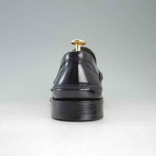 極美品★チャーチ 75F/UK7.5【★コインローファー/TUNBRIDGE】126ラスト/5都市ロゴ/ポリッシュドバインダーカーフ/黒/Church's★e763