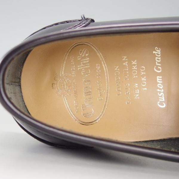 極美品★チャーチ 75F/UK7.5【★コインローファー/TUNBRIDGE】126ラスト/5都市ロゴ/ポリッシュドバインダーカーフ/黒/Church's★e763