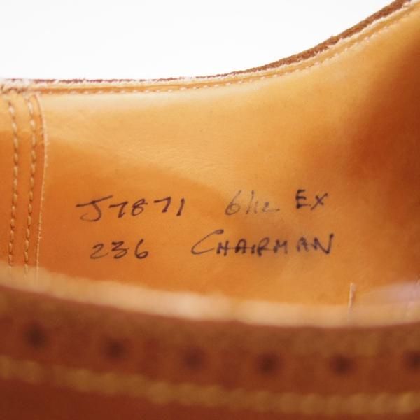 極上★クロケット&ジョーンズ 6.5EX【★ロイドフットウェア別注/CHAIRMAN】236ラスト/セミブローグ/Lloyd Footwear/Crockett&Jones★e765