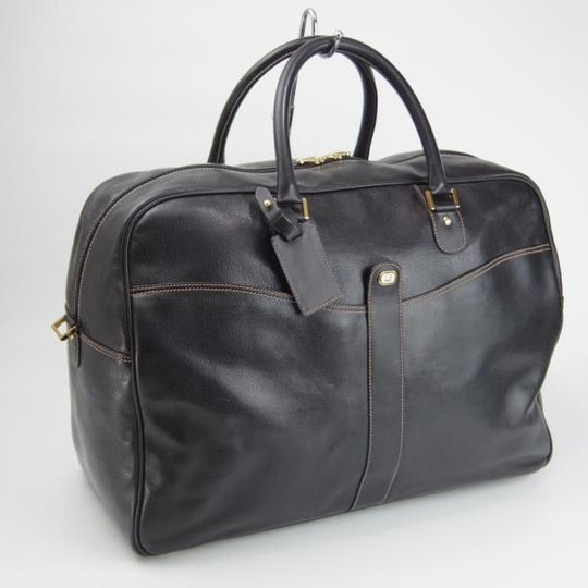 極上★(英)ダンヒル/dunhill【★レザー/ボストンバッグ】メンズ/ビジネス/バッグ/黒/革/鞄★N5557