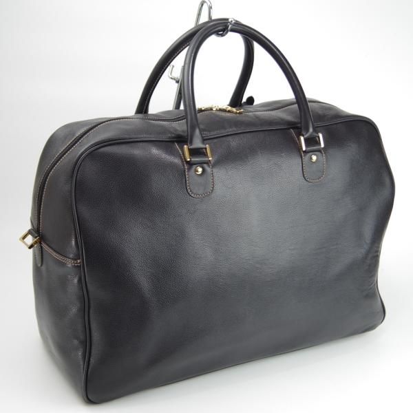 極上★(英)ダンヒル/dunhill【★レザー/ボストンバッグ】メンズ/ビジネス/バッグ/黒/革/鞄★N5557