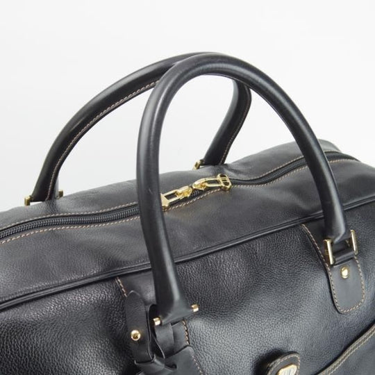 極上★(英)ダンヒル/dunhill【★レザー/ボストンバッグ】メンズ/ビジネス/バッグ/黒/革/鞄★N5557