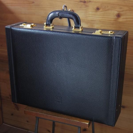 美品★ロエベ/LOEWE【イタリア製★レザー/アタッシュケース】メンズ/ビジネス/バッグ/ブリーフケース/黒/革/鞄★N5559