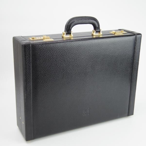 美品★ロエベ/LOEWE【イタリア製★レザー/アタッシュケース】メンズ/ビジネス/バッグ/ブリーフケース/黒/革/鞄★N5559