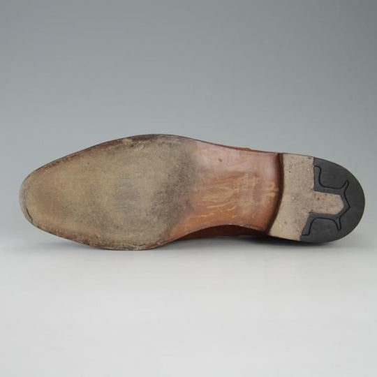 極上★ジョンロブ 8E【★SAUNTON/7000ラスト】セミブローグ/スエード/茶/メンズ/JOHN LOBB★e766