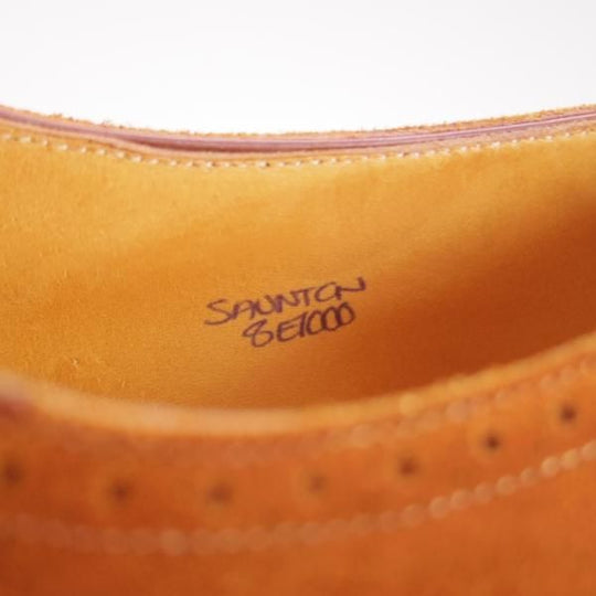 極上★ジョンロブ 8E【★SAUNTON/7000ラスト】セミブローグ/スエード/茶/メンズ/JOHN LOBB★e766