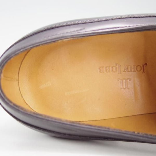 極美品★ジョンロブ 6E【定価20万円以上★プレステージライン/LAZENBY/7000ラスト】セミブローグ/カーフ/黒/メンズ/JOHN LOBB★e767