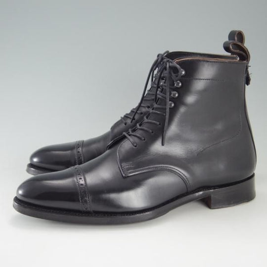 極美品★(英)グレンソン 6F【最上級★G-ZEROライン/レースアップブーツ】ブーツ/カーフ/黒/メンズ/GRENSON★e768