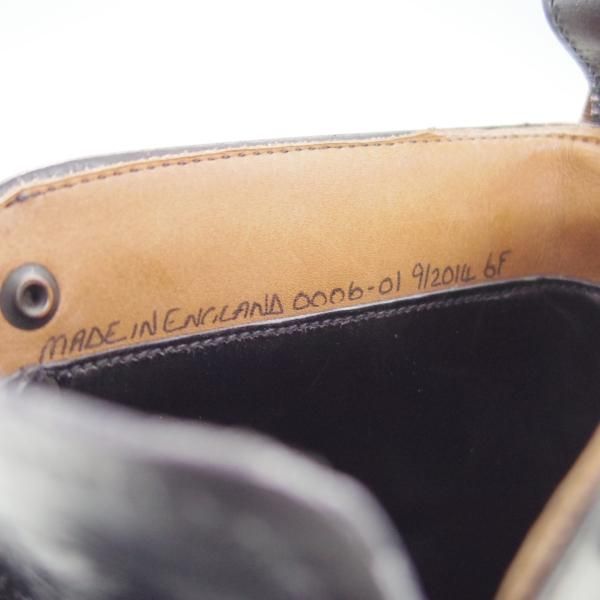 極美品★(英)グレンソン 6F【最上級★G-ZEROライン/レースアップブーツ】ブーツ/カーフ/黒/メンズ/GRENSON★e768