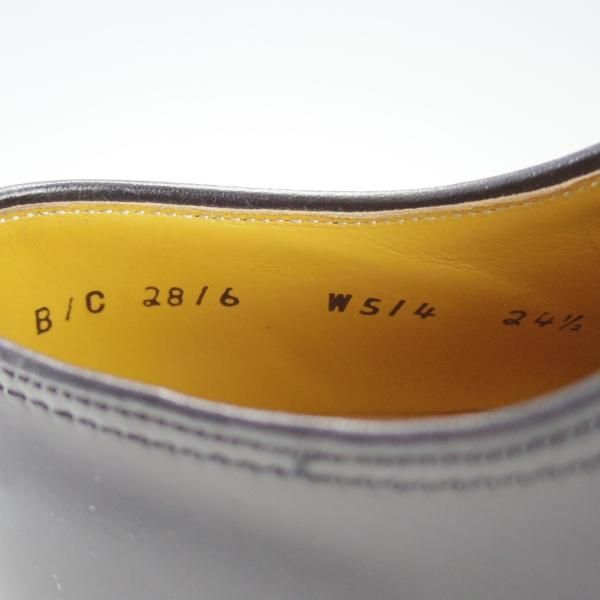 美品★リーガル SIZE 24.5【貴重★水染めコードバン仕様/インペリアルグレード】W514/プレーントゥ/黒/Shell Cordvan/REGAL★e770