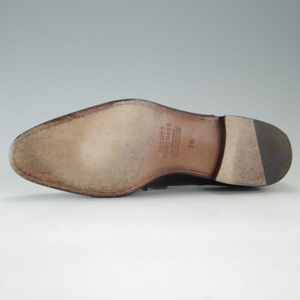 美品★(伊製)ブルックスブラザーズ SIZE 7.5【★ストレートチップ/199610】カーフ/黒/メンズ/シューズ/靴/BROOKS BROTHERS★e771