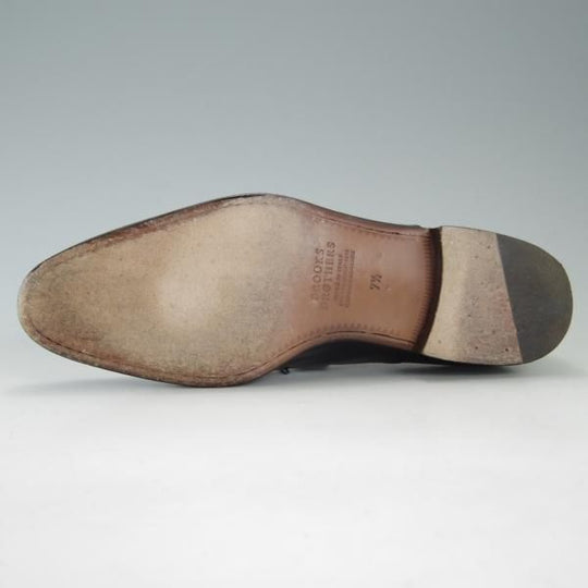 美品★(伊製)ブルックスブラザーズ SIZE 7.5【★ストレートチップ/199610】カーフ/黒/メンズ/シューズ/靴/BROOKS BROTHERS★e771