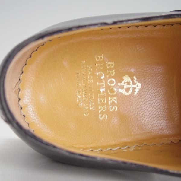 美品★(伊製)ブルックスブラザーズ SIZE 7.5【★ストレートチップ/199610】カーフ/黒/メンズ/シューズ/靴/BROOKS BROTHERS★e771