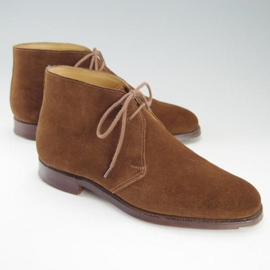 美品★クロケット&ジョーンズ 6E【定価￥73,700-★チャートシー/CHERTSEY】チャッカブーツ/224ラスト/スエード/茶/Crockett&Jones★e773