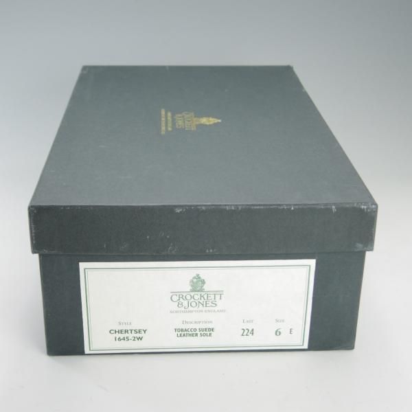美品★クロケット&ジョーンズ 6E【定価￥73,700-★チャートシー/CHERTSEY】チャッカブーツ/224ラスト/スエード/茶/Crockett&Jones★e773