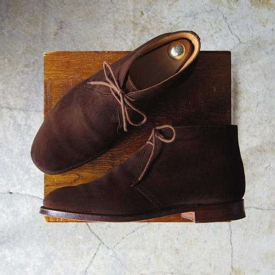 美品★クロケット&ジョーンズ 6.5E【定価￥73,700-★チャートシー/CHERTSEY】チャッカブーツ/224ラスト/スエード/Crockett&Jones★e774