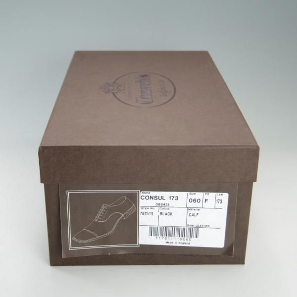 極上★チャーチ 60F/UK6【定価￥130,900-★コンサル/CONSUL】173ラスト/5都市ロゴ/ストレートチップ/黒/メンズ/Church's★e775