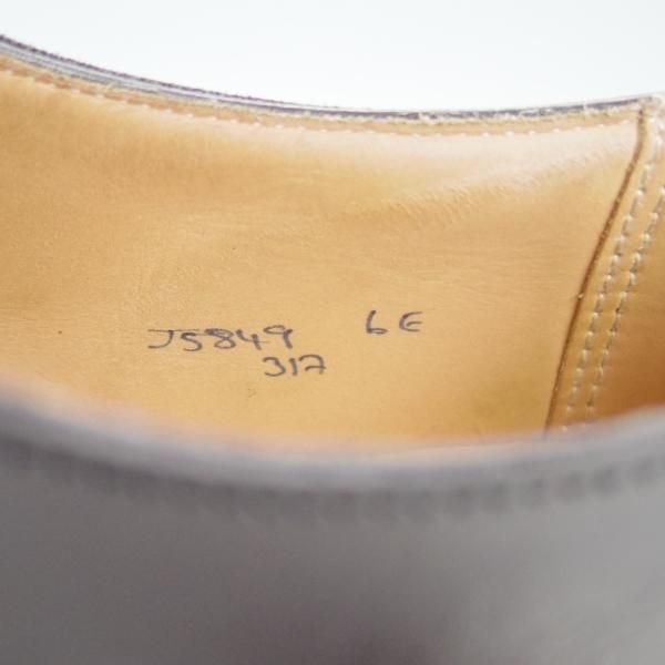美品★クロケット&ジョーンズ 6E【貴重★(英)ポールスミスコレクション別注/Paul Smith】317ラスト/プレーントゥ/Crockett&Jones★e785